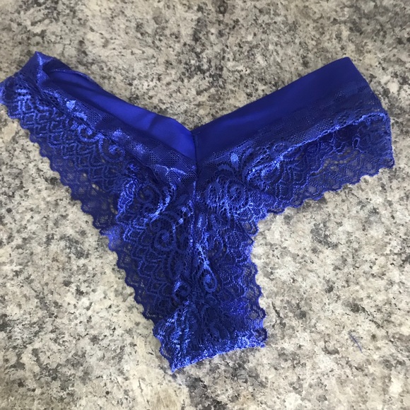 Other - NWOT sexy blue lace thong large